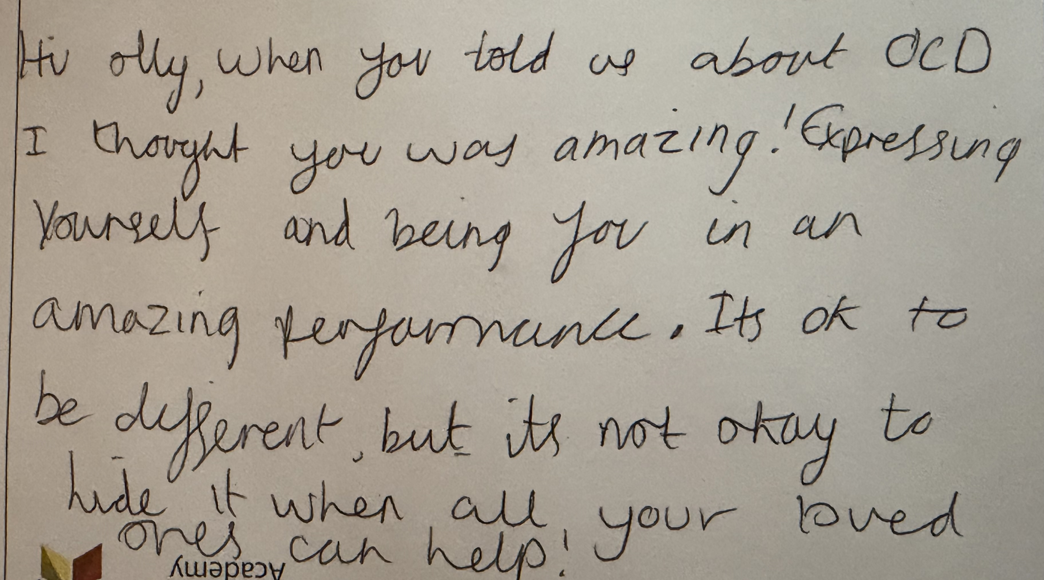 Handwritten note