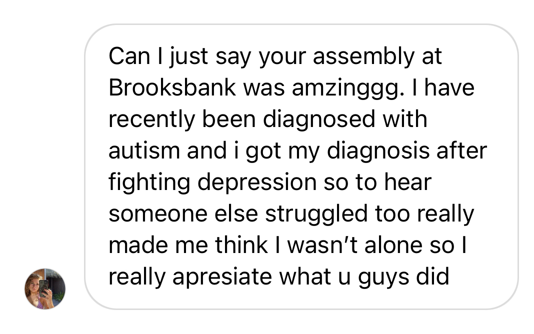 Instagram DM about the Brooksbank assembly