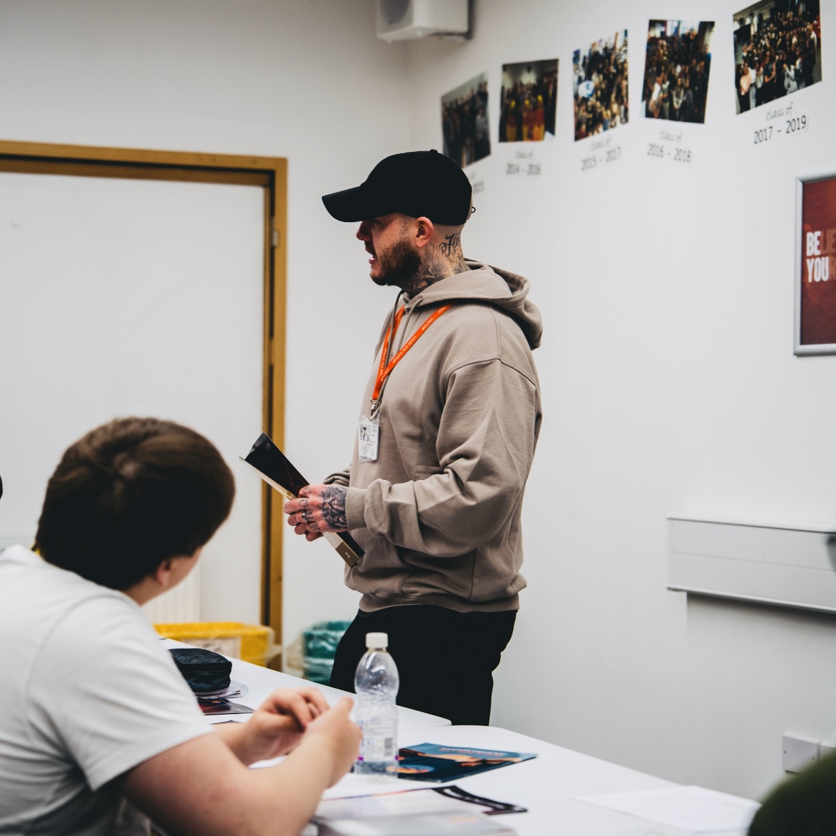 in the classroom, mid-flow