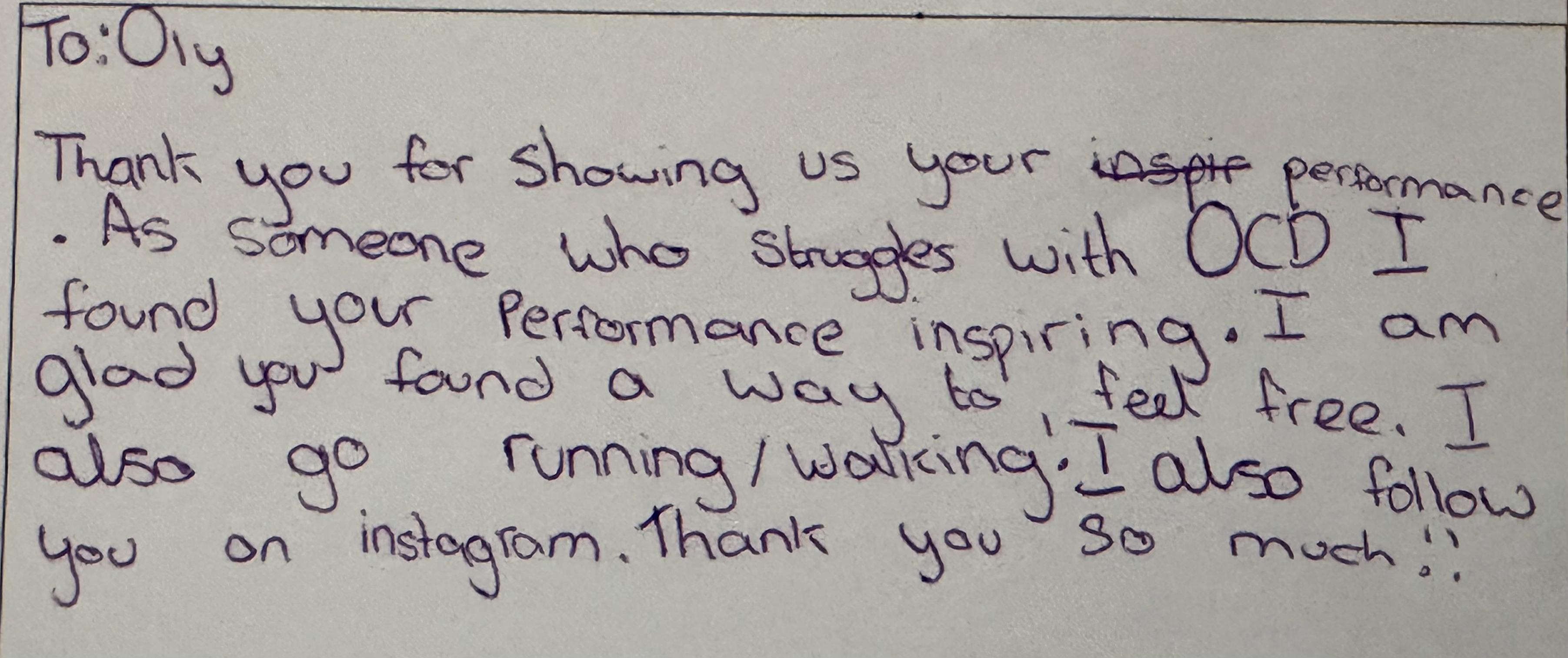 Handwritten note
